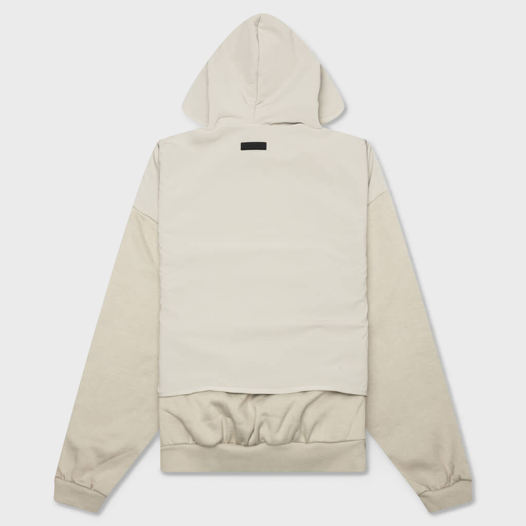 Nylon Fleece Hooded Sweater - Seal