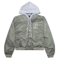 Nylon Hooded Bomber - Army Green