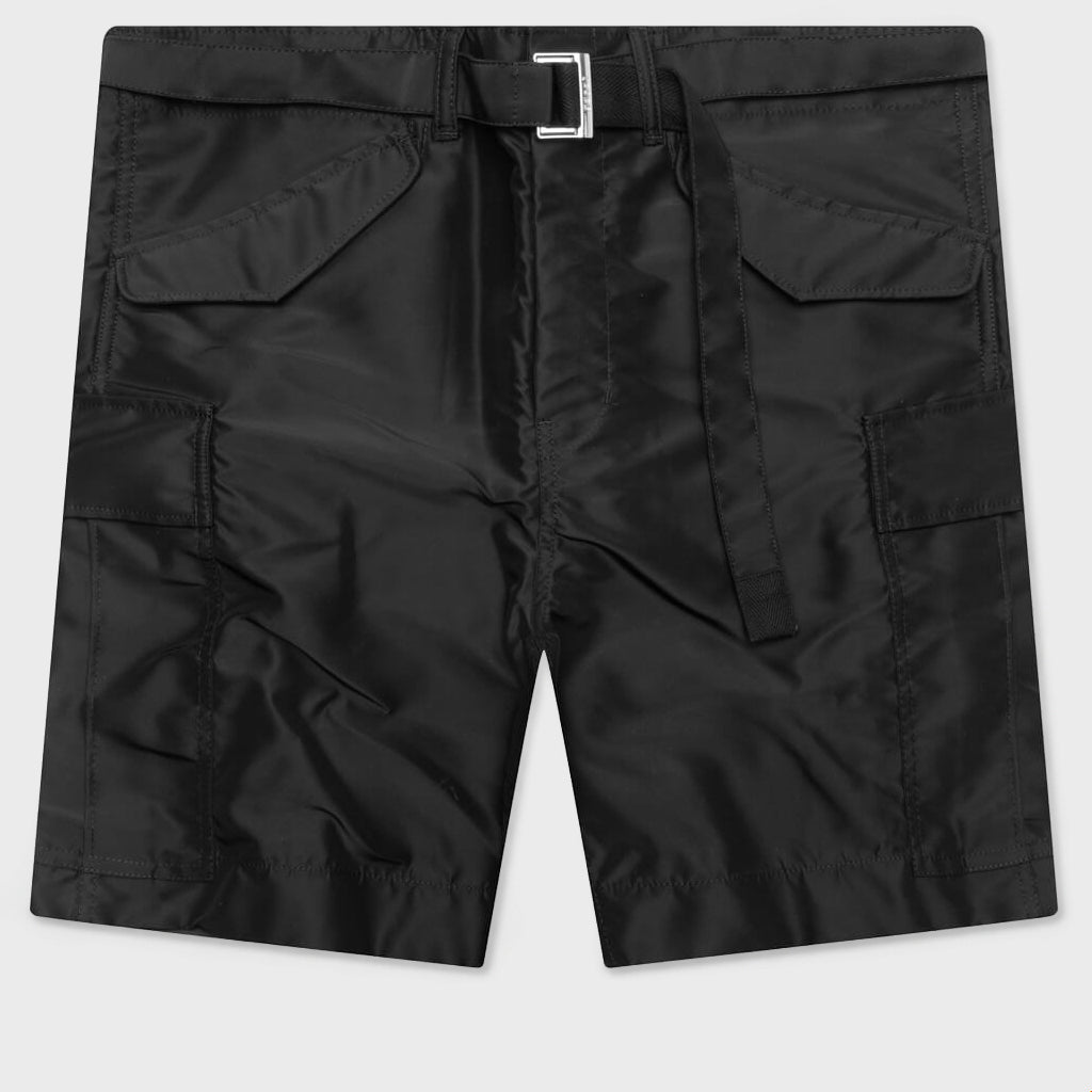Nylon Twill Shorts - Black