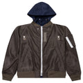 Nylon Twill x Grosgrain Blouson - Khaki/Navy
