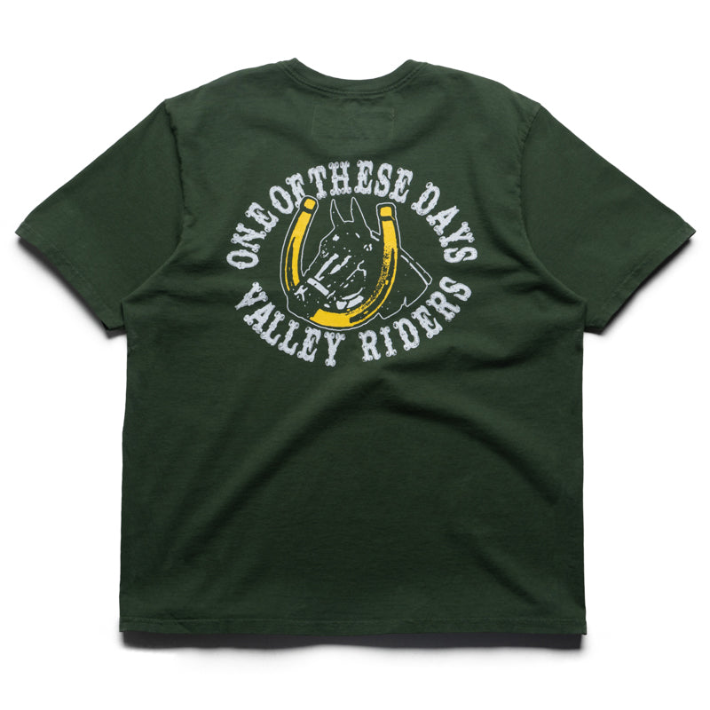 One Of These Days Valley Riders Tee - Sun Faded Washed Forest Green