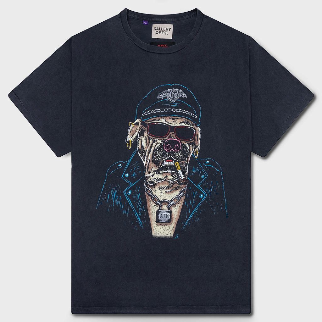 Oct Biker Dog Tee - Vintage Black