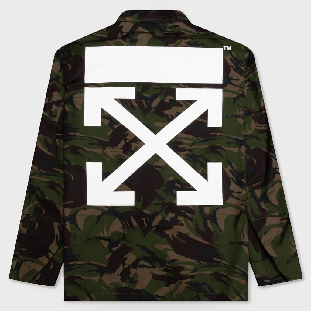 Camo Patch Field Jacket - Army Green