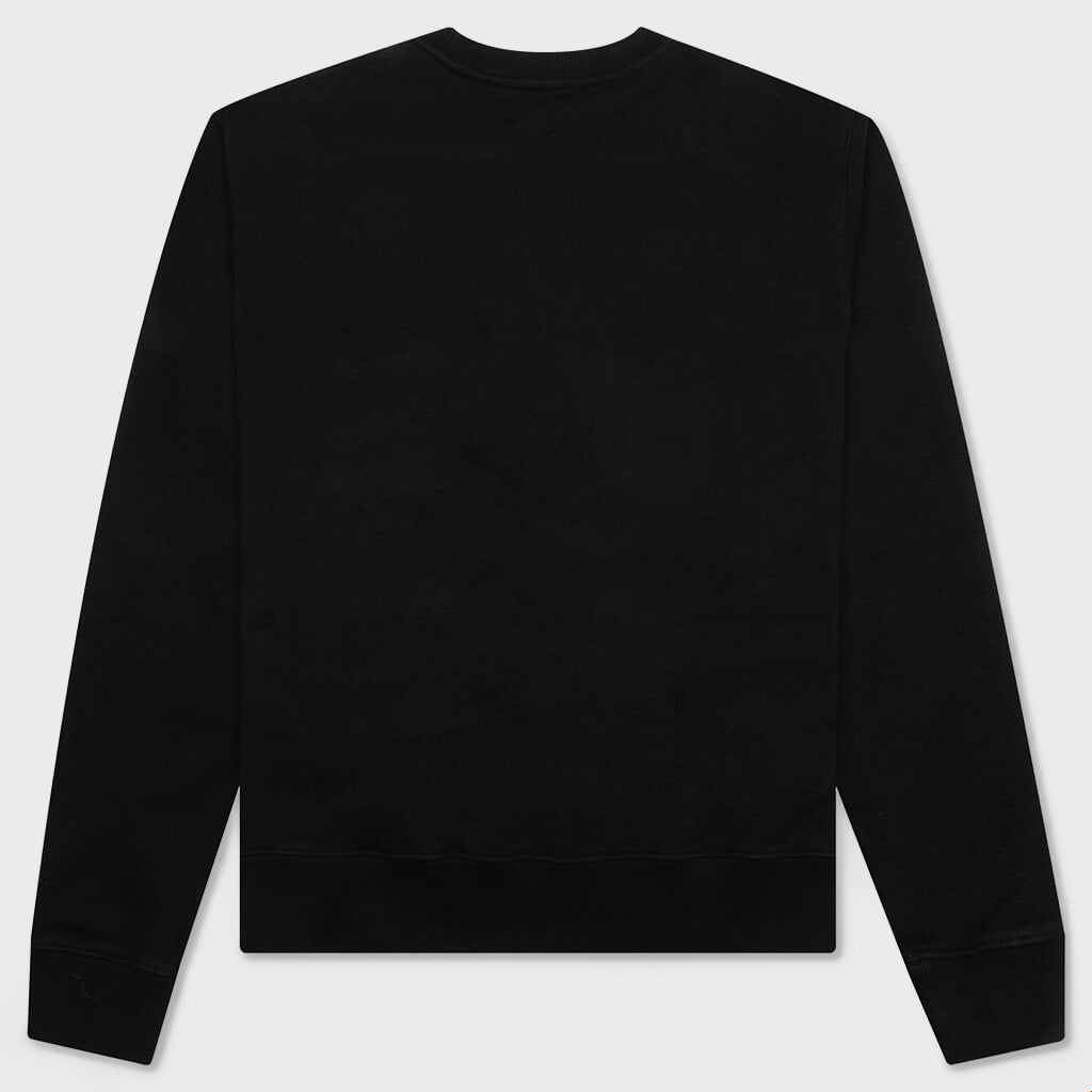 Chunky Logo Slim Crewneck - Black/White