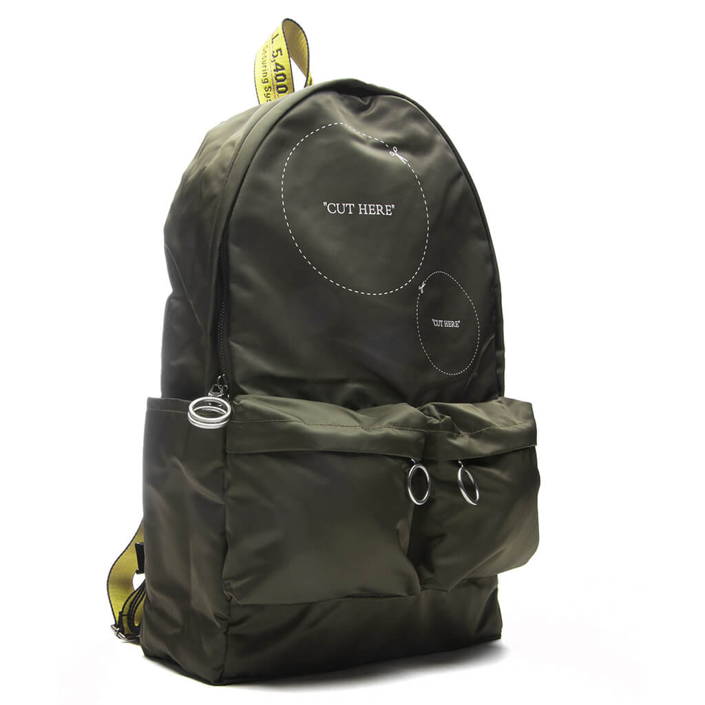 Cut Here Backpack - Green/White