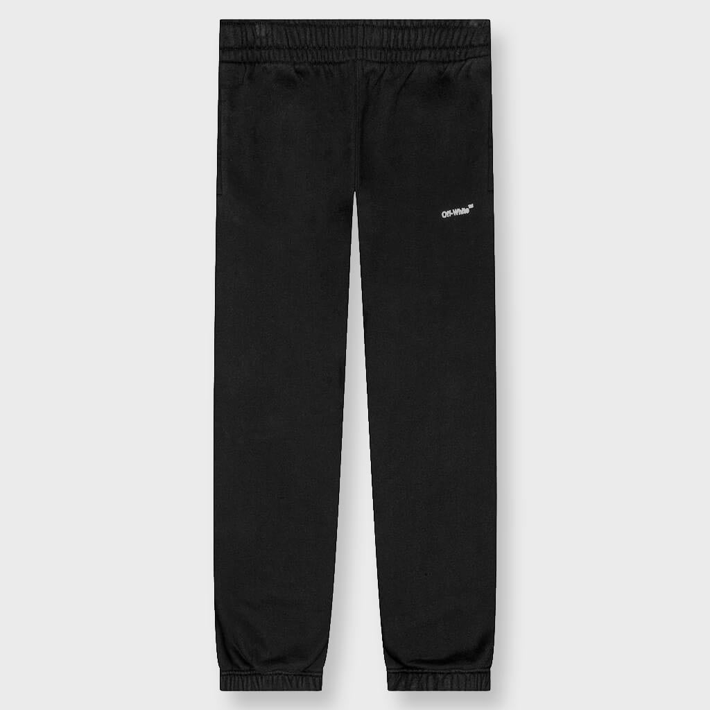 Diag Helvetica Slim Sweatpant - Black/White