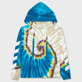 Diag Tie Dye Knit Hoodie - Bone/White