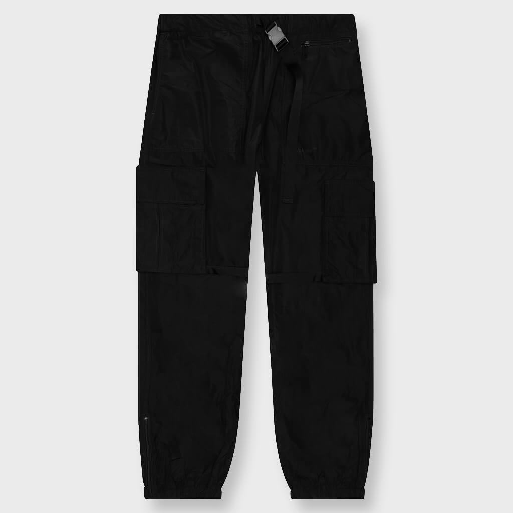 Diagonal Tab Poly Cargo Pant - Black/Black