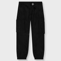 Diagonal Tab Poly Cargo Pant - Black/Black