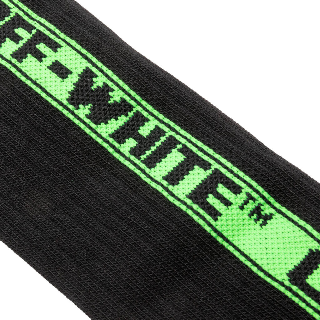Fluorescent Industrial Belt Socks - Black/Green
