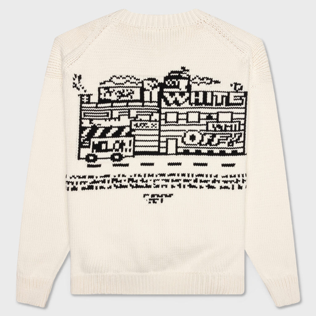 Graffiti Zine Chunky Crewneck - Off White