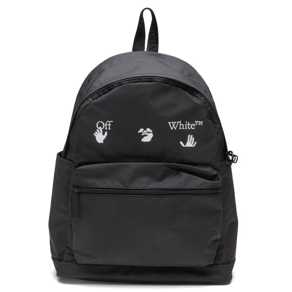 OW Logo PVC Backpack - Black/White