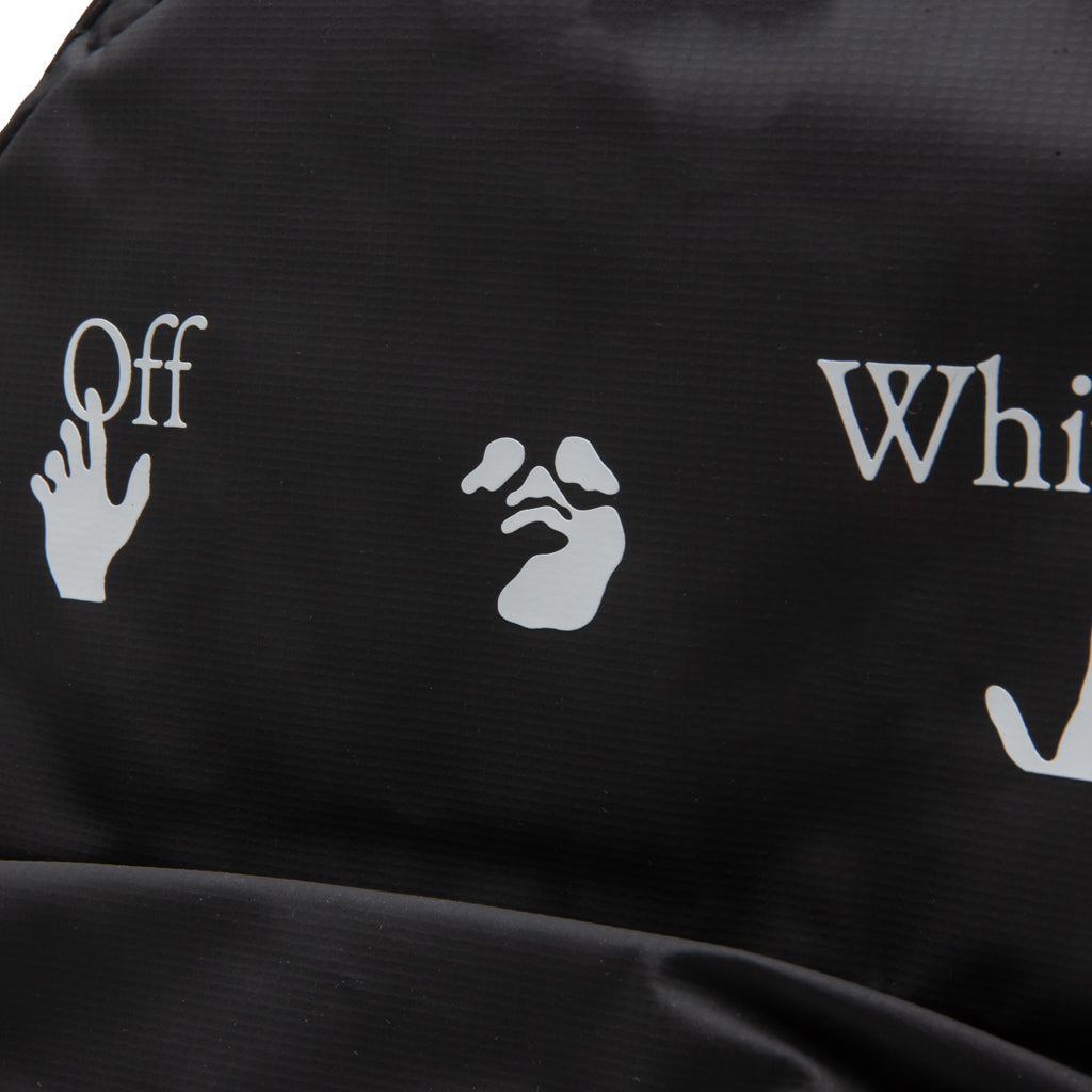 OW Logo PVC Backpack - Black/White