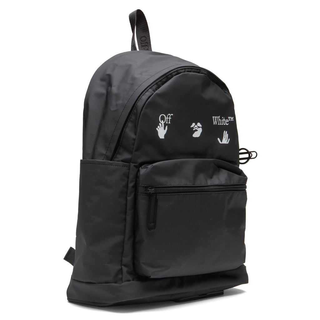 OW Logo PVC Backpack - Black/White