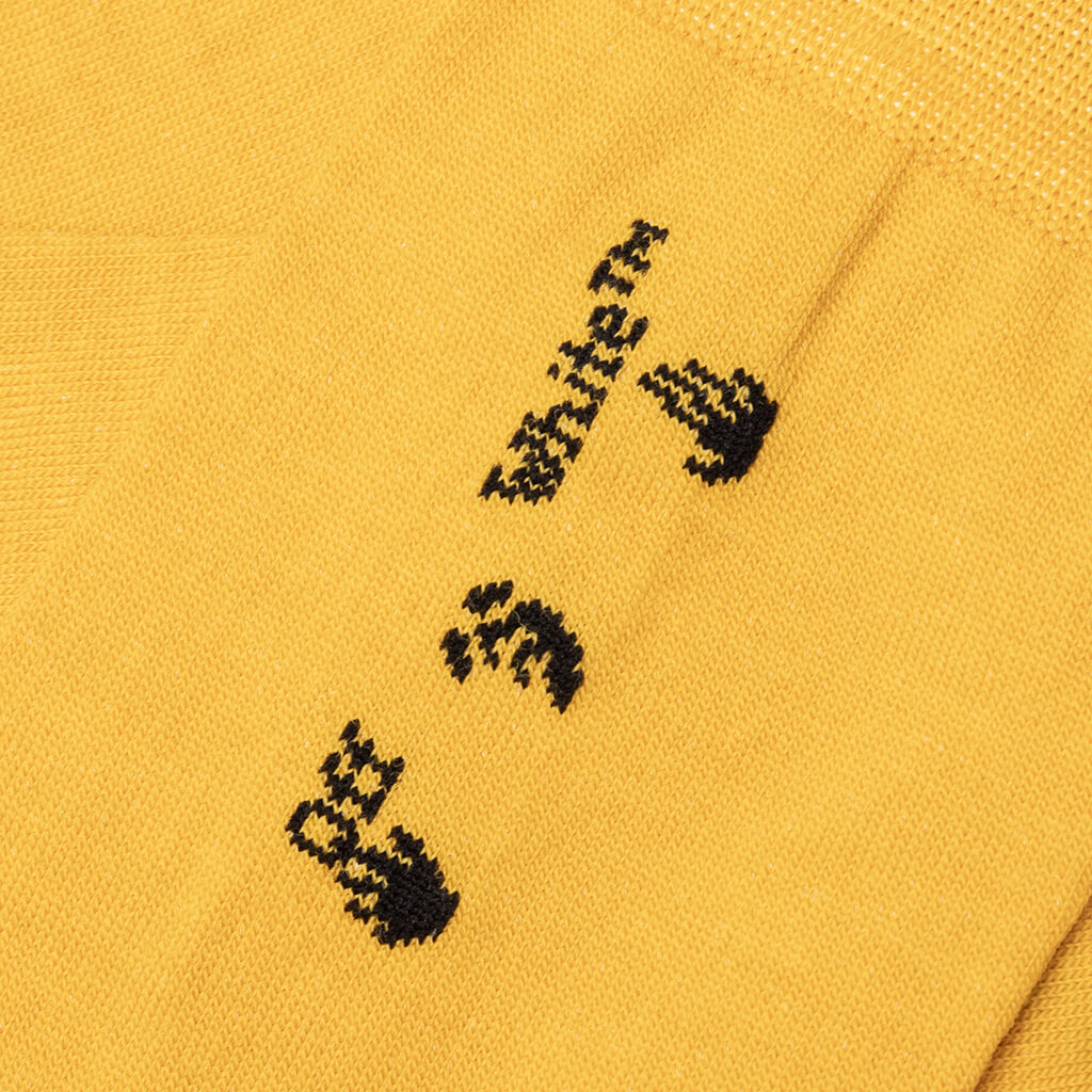 OW Logo Wool Socks - Bright Marigold/Black