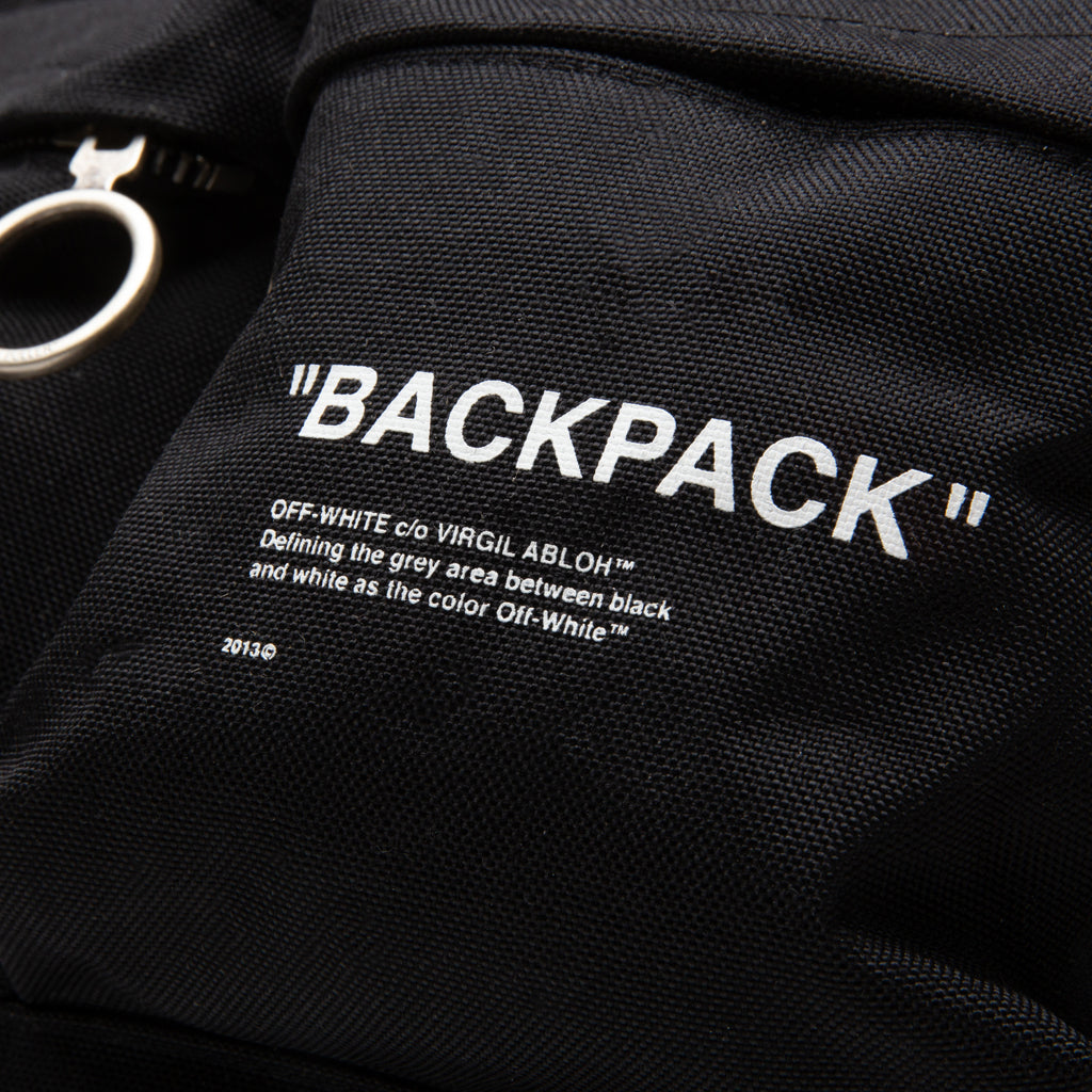 Quote Tote Backpack - Black/White