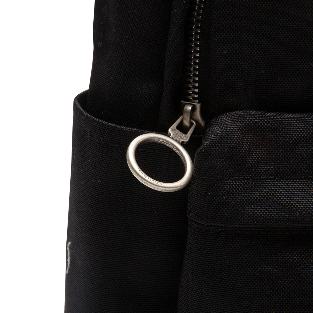 Quote Tote Backpack - Black/White