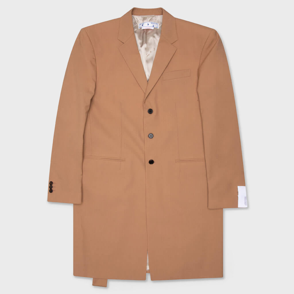 Relaxed Long Jacket - Camel/No Color