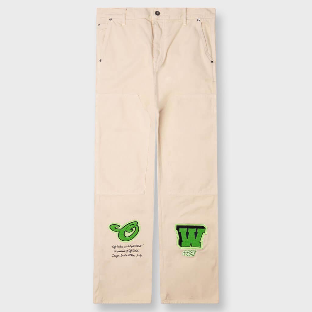Vars Hammer Denim Flare Carpe - White/Green