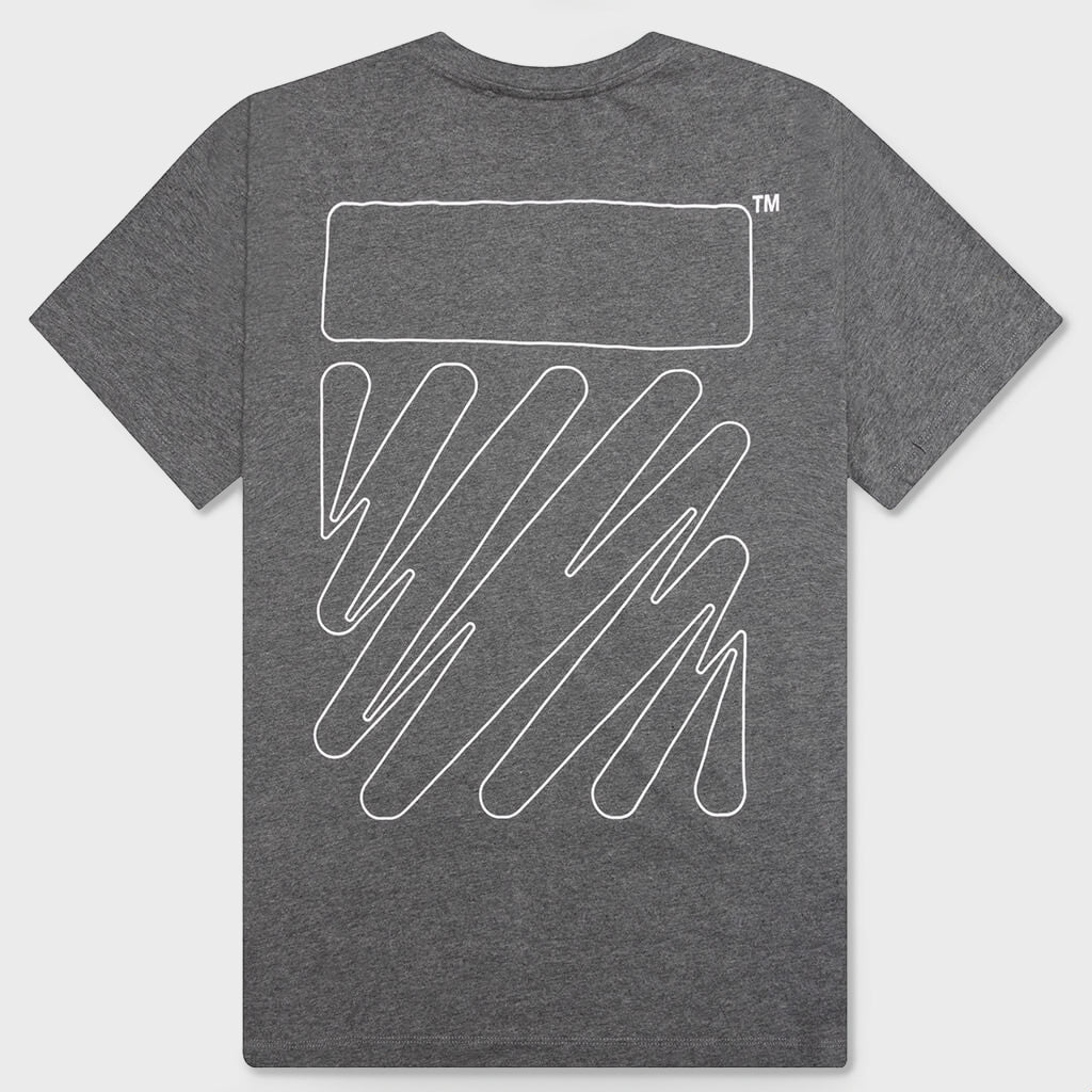 Wave Outl Diag Slim S/S Tee - Melange Grey