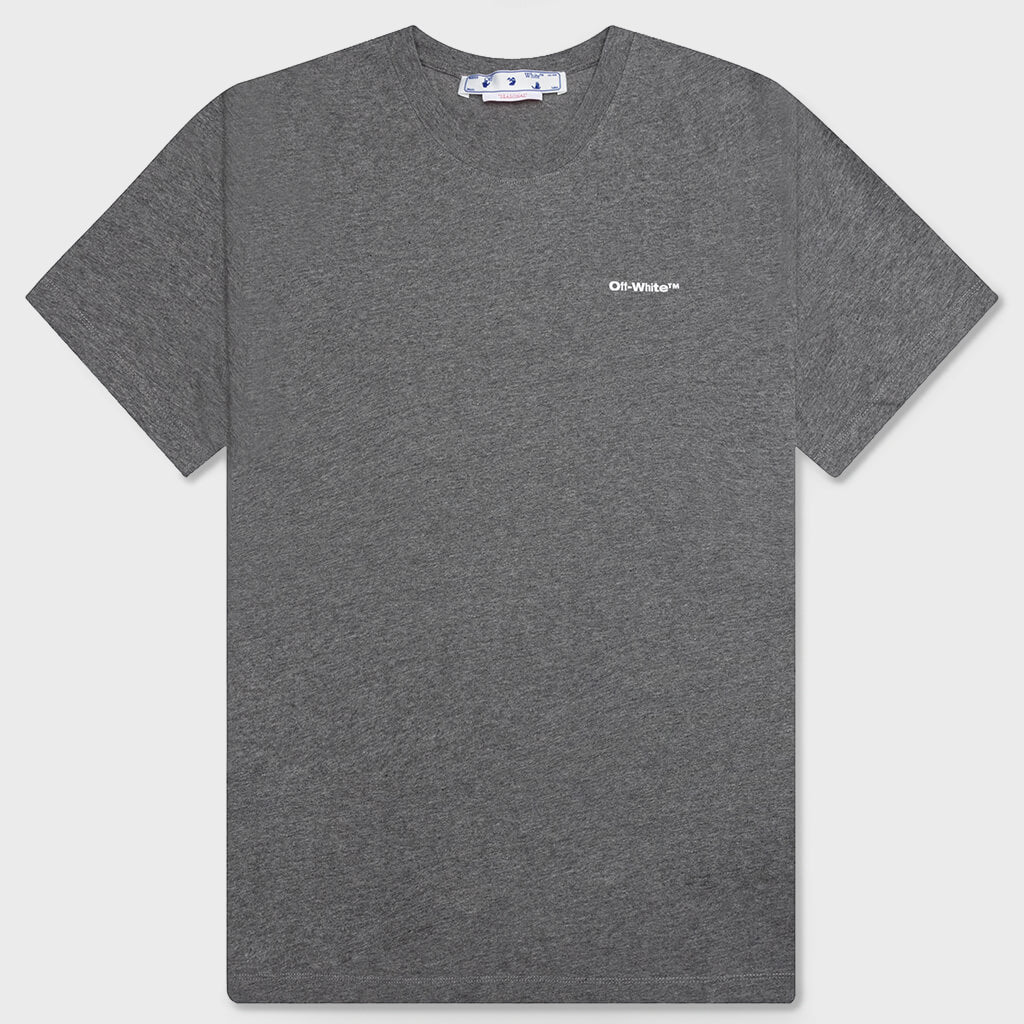 Wave Outl Diag Slim S/S Tee - Melange Grey
