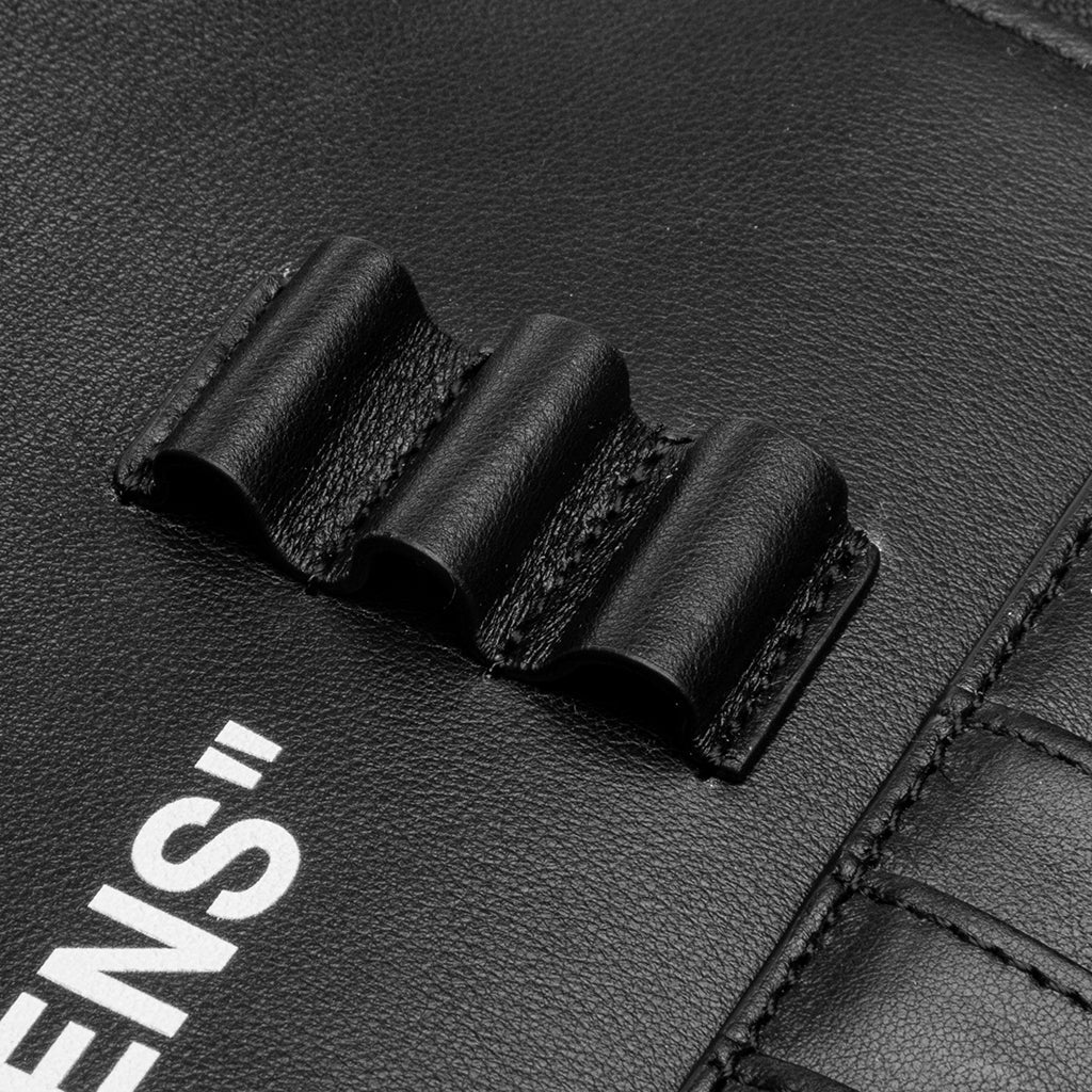 Calf Skin Quote Organizer - Black/White