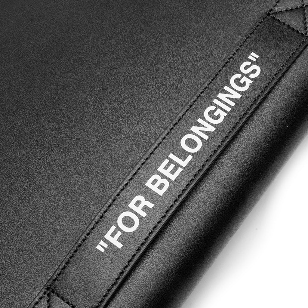Calf Skin Quote Organizer - Black/White