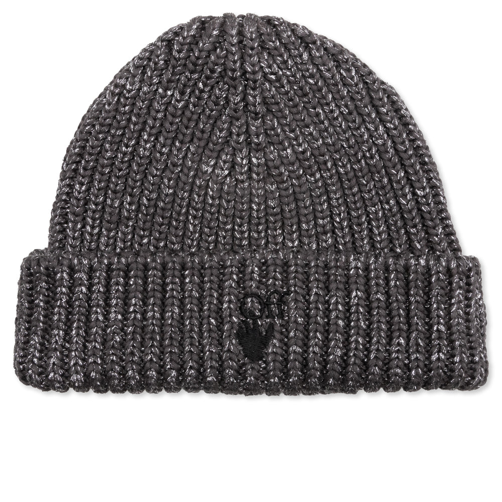 Hand Off Lurex Beanie - Magenta/Black