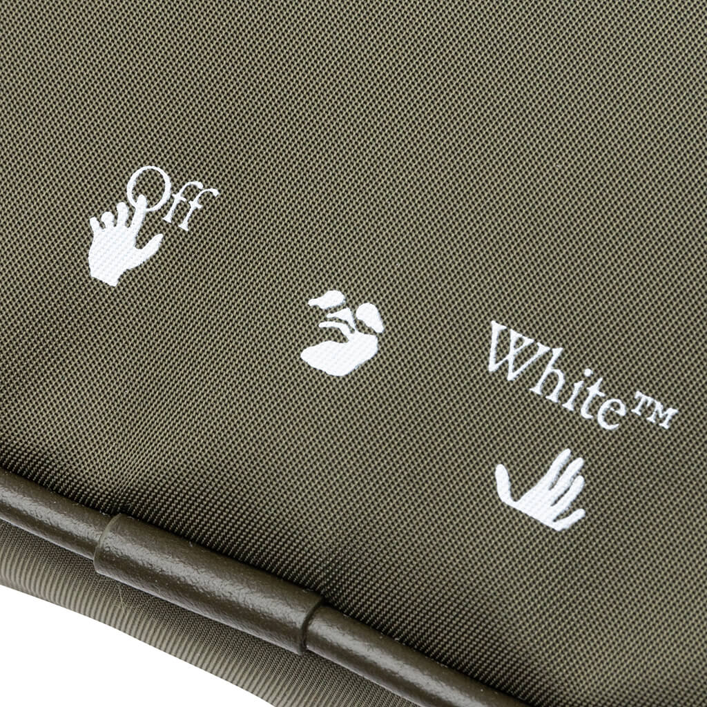 OW Logo Nylon Pouch Bag - Green/Black