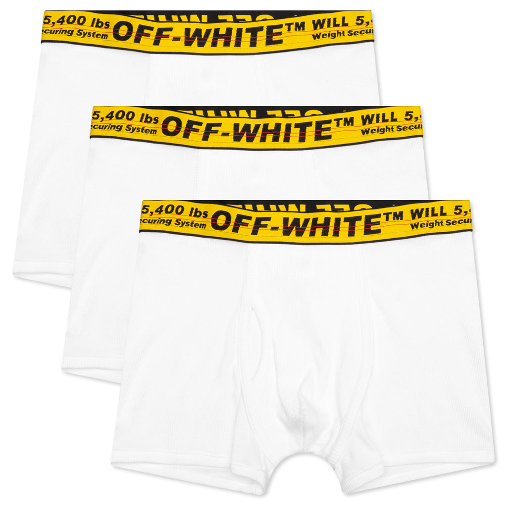 Classic Industrial Tripack Boxers - White/Yellow