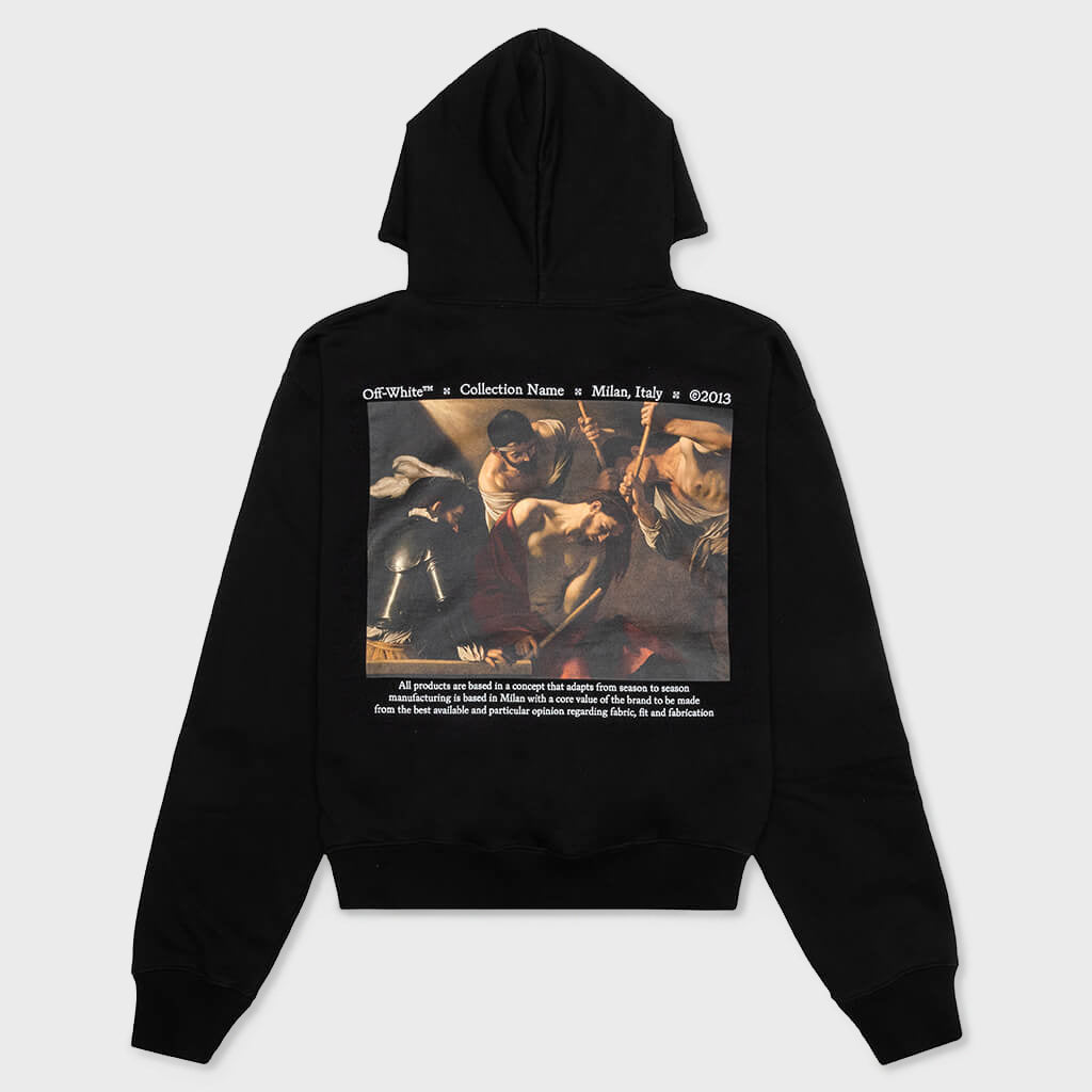 Caravaggio Crowning Over Hoodie - Black/White