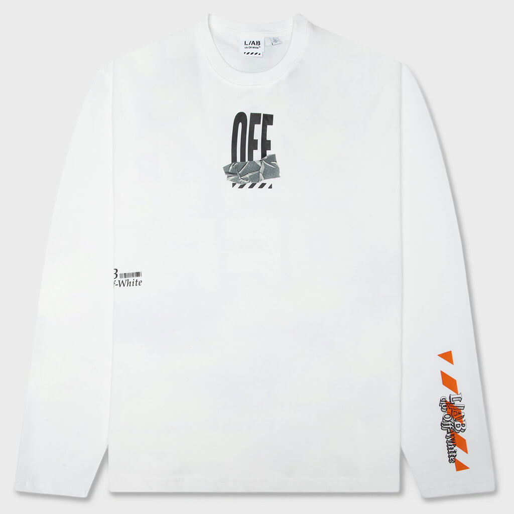 Off Active Duct Tape Long-Sleeved Tee - White