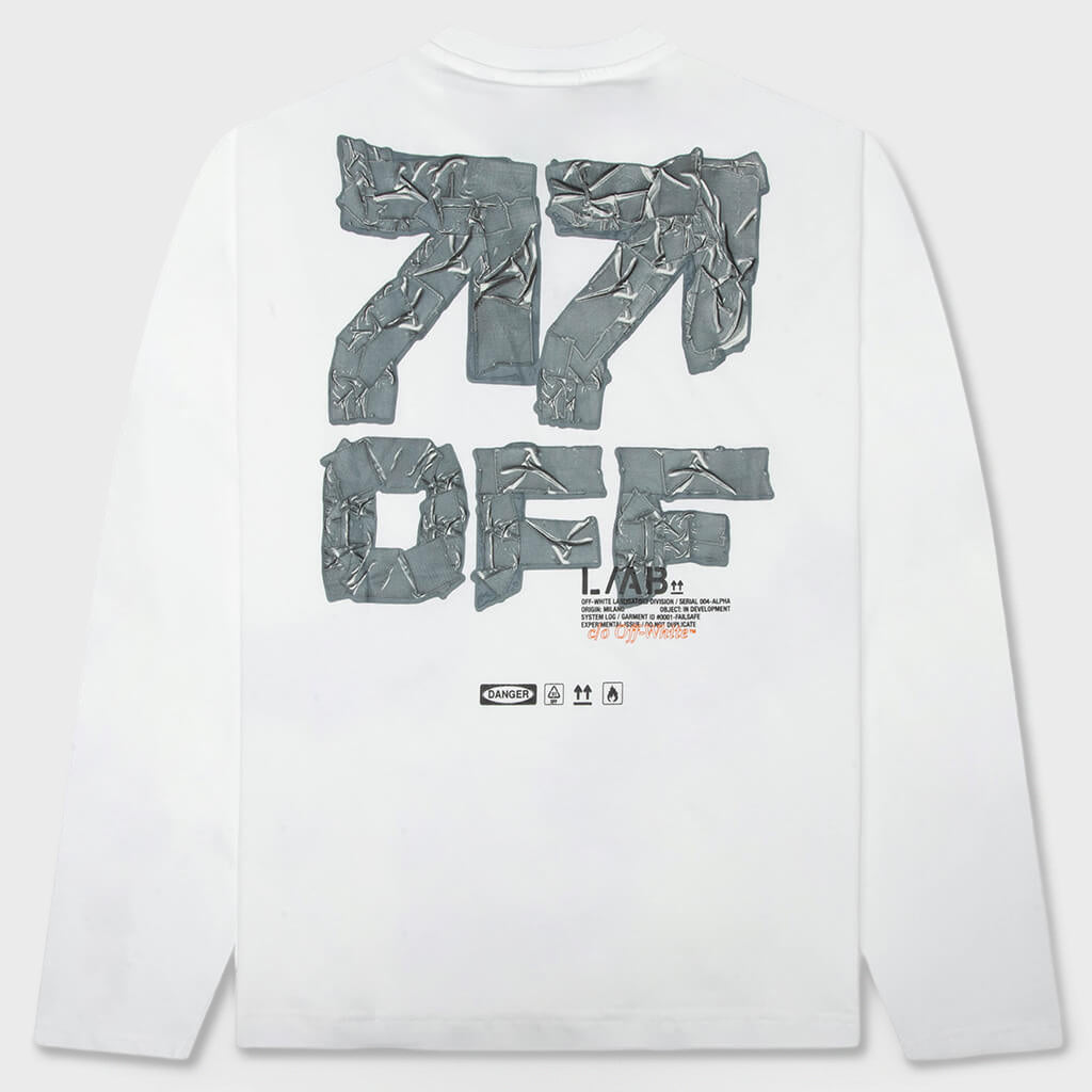 Off Active Duct Tape Long-Sleeved Tee - White