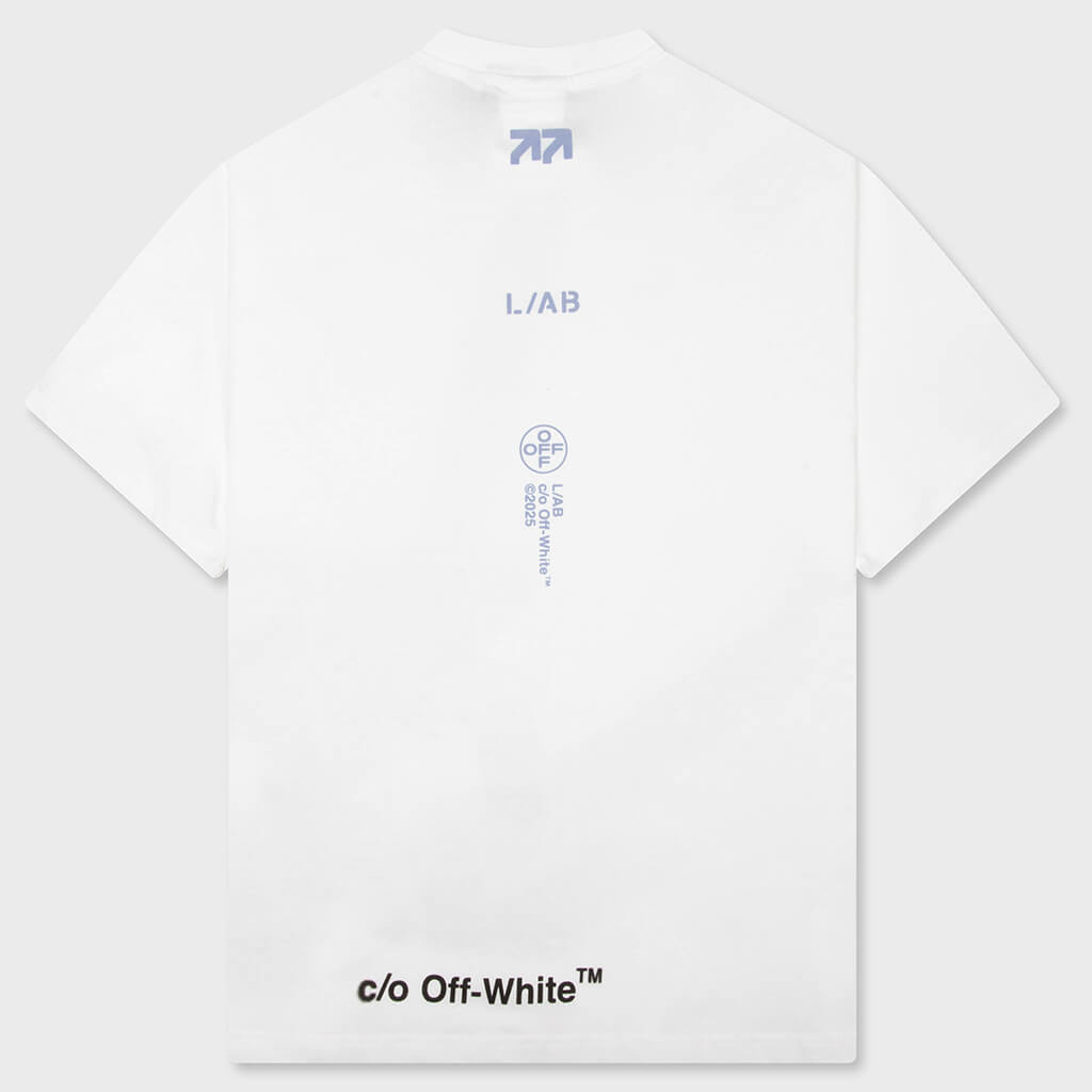 Off Stacked S/S Tee - White