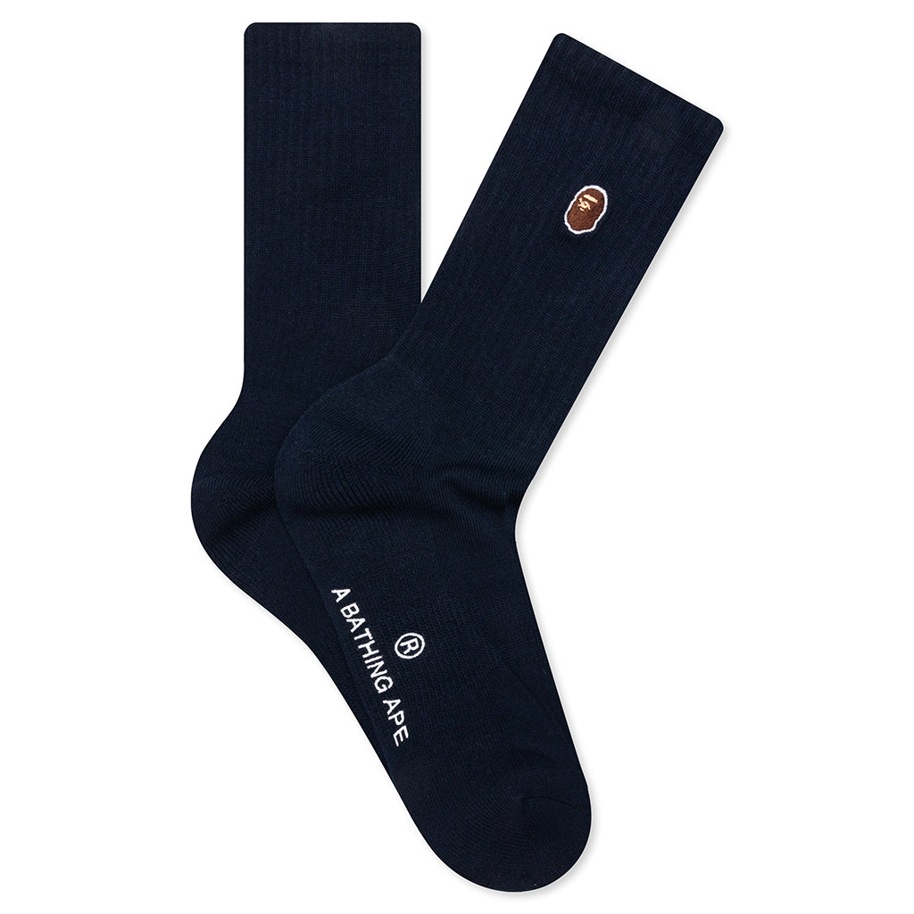 One Point Socks - Navy