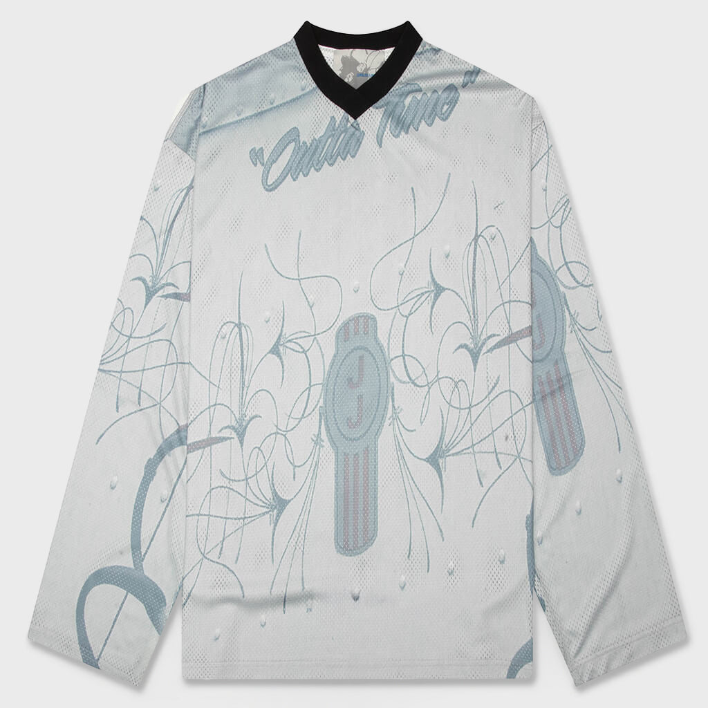 Outta Time Moto Jersey - Grey/Blue