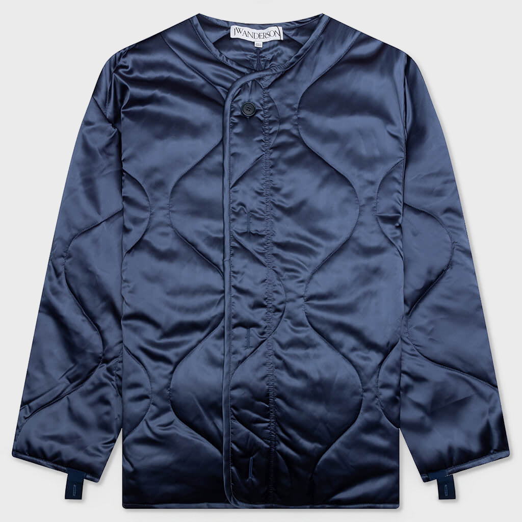 Oversized Quilted Jacket - Indigo