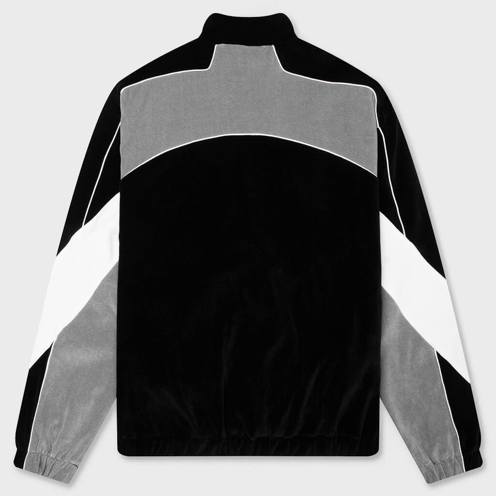 Oversized Panel Track Jacket - Black
