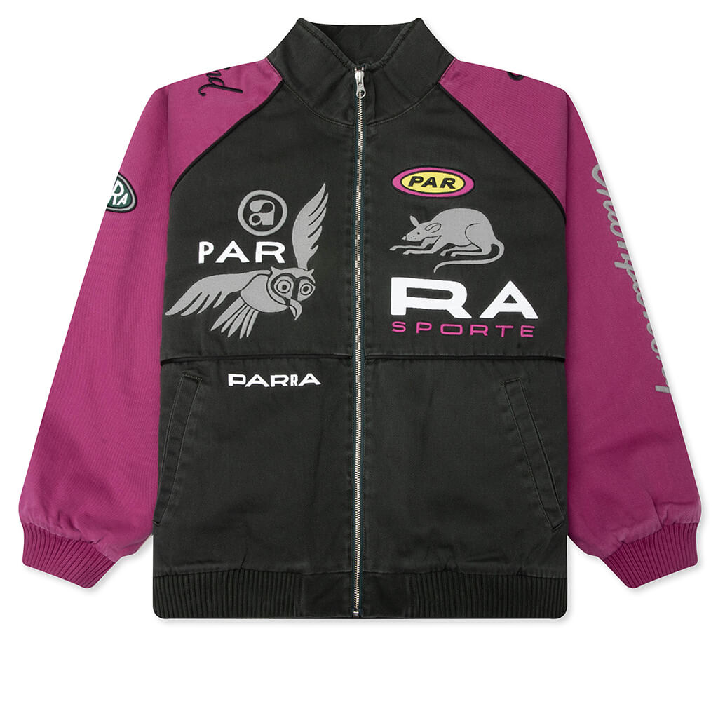Owl Meets Rat Racing Jacket - Purple Pink