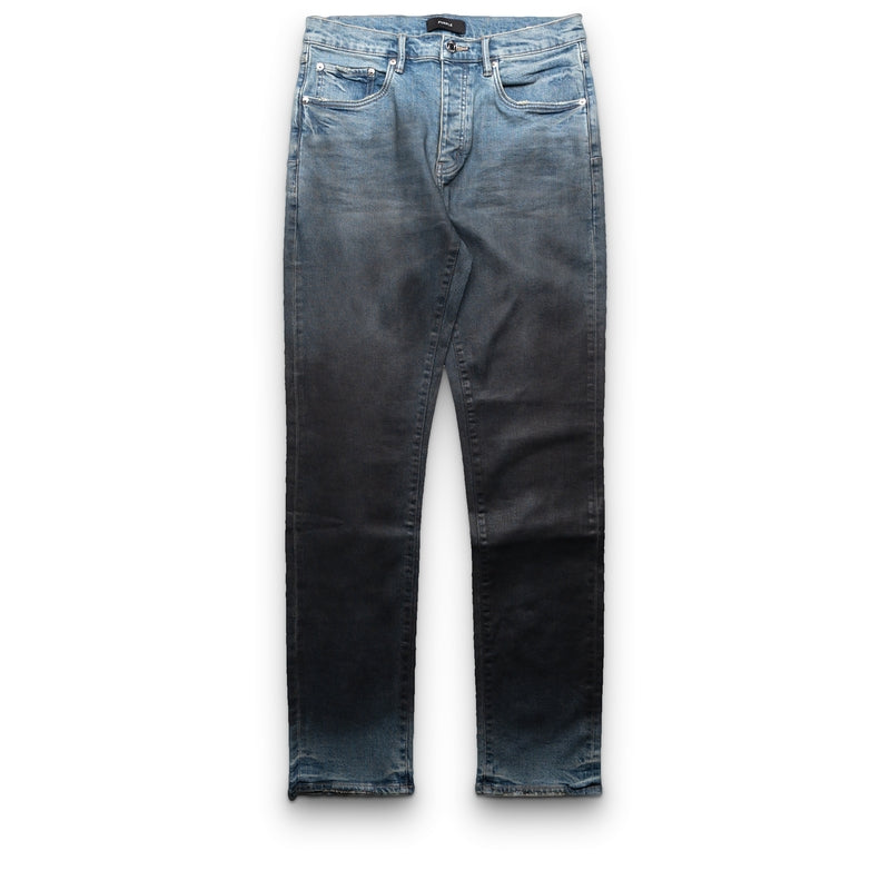 Purple Brand Mid Rise Slim Straight Leg Coated Gradient Jean - Mid Indigo