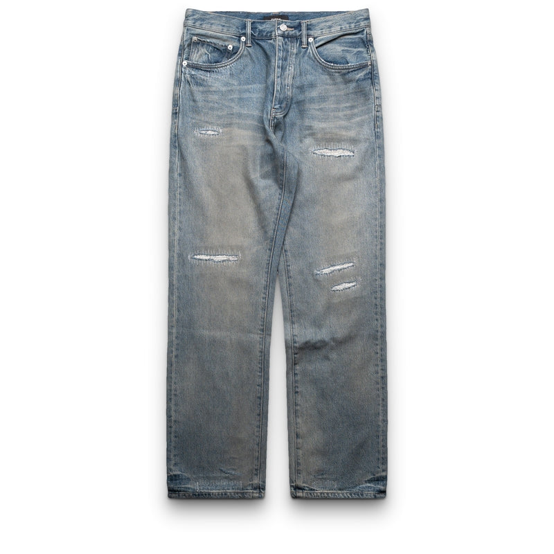 Purple Brand Mid Rise Straight Leg Vintage Repair Jean - Light Indigo