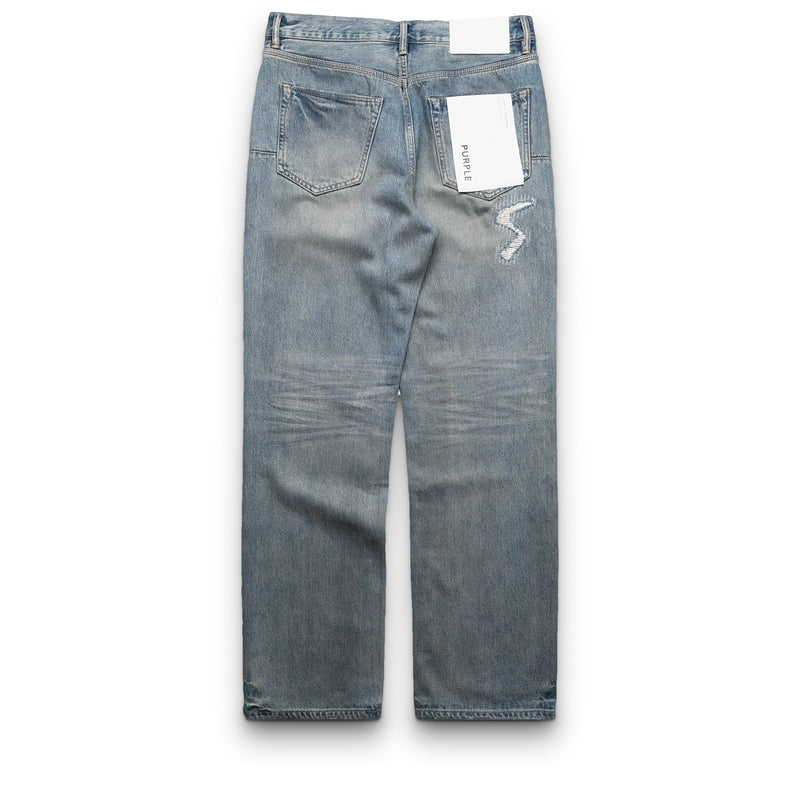 Purple Brand Mid Rise Straight Leg Vintage Repair Jean - Light Indigo