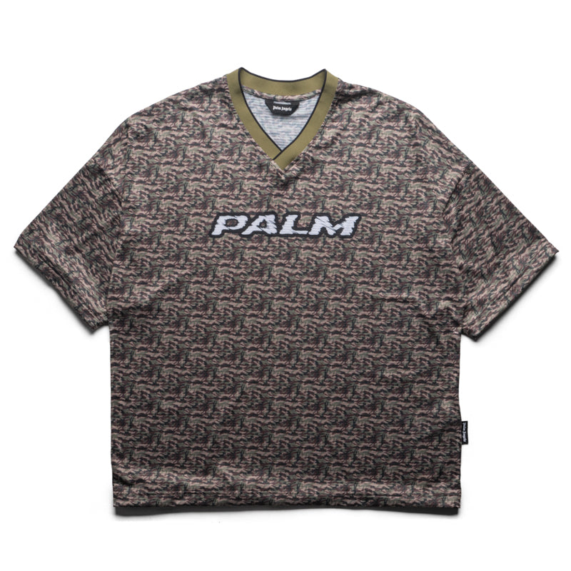 Palm Angels Camo Allover Palm Sport Tee - Brown