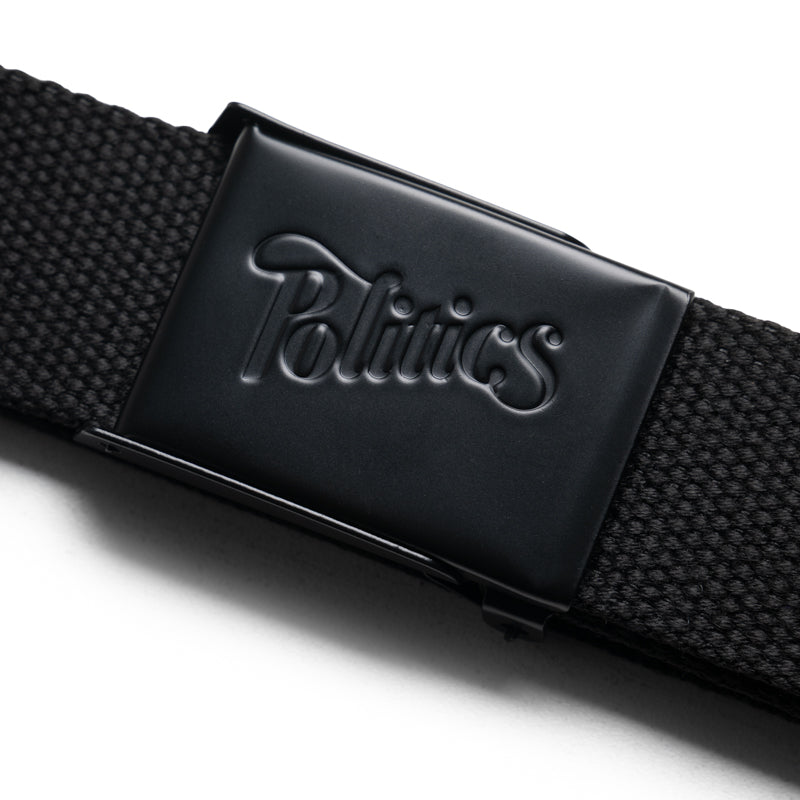 Politics Canvas Belt - Black