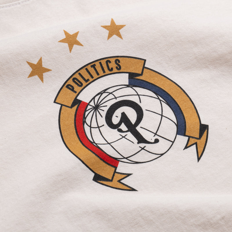 Politics Crest Tee - Creme