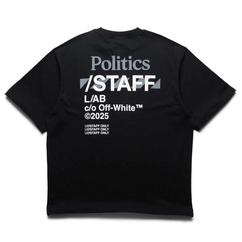 Politics x L/AB c/o Off-White Staff Tee - Black