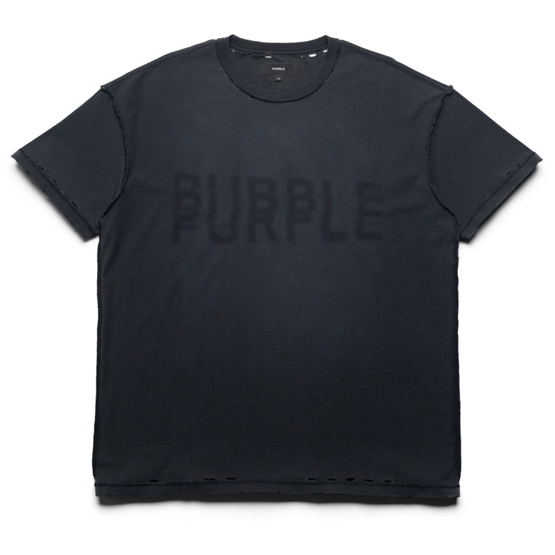 Purple Brand Layered Wordmark Tee - Black
