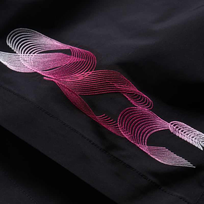 Purple Brand Gradient Ribbon All Around Shorts - Black