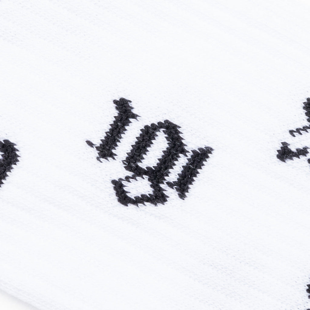 Broken Logo Socks - White/Black