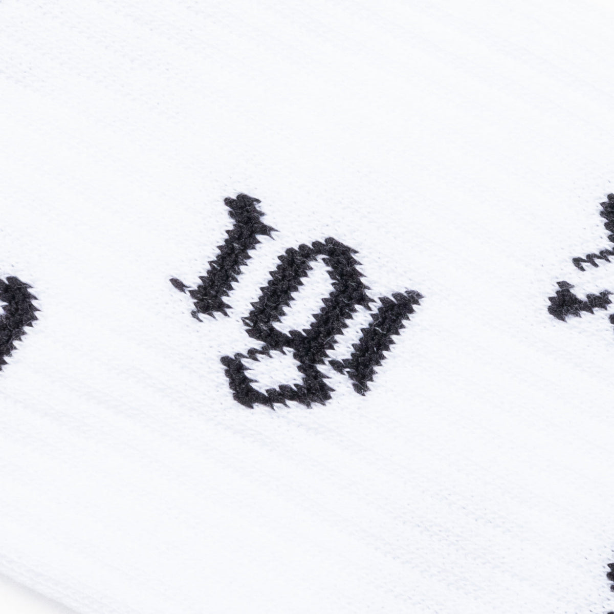 Broken Logo Socks - White/Black